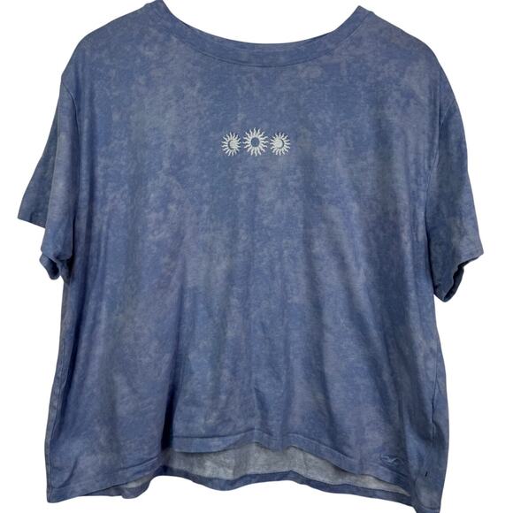5 for $25| Hollister Must Have Collection Acid Wash Crop Blue Tee Size XXL - Picture 1 of 6